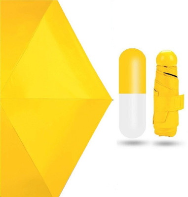 Augen Mini Foldable Capsule Travel Umbrella(Yellow)