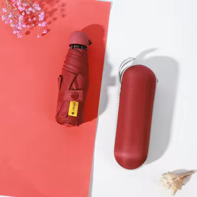 BAZKU Auto Open And 3 Fold Umbrella For Protection Against Rain Sun&UV Rays Umbrella(Red)