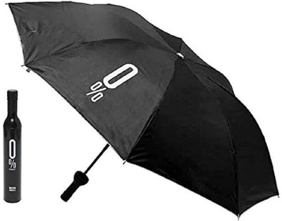 rdomi Bottle Umbrella -b / Waterproof & UV Protection Mini Bottle & Folding Umbrella Umbrella(Black)