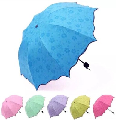 DRISHYAM XPO Magic Umbrella Changing Compact occure for UV Protection Triple Folding Umbrella(Multicolor)