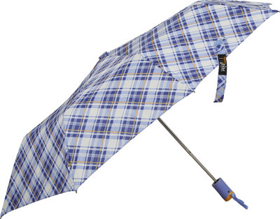 Umbrella mart 3 Fold Digital Printed Rain and Sun Protective Auto Open Umbrella(Blue)