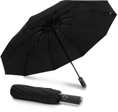 Flipkart SmartBuy 3 Fold Auto Open-Close Polyester Umbrella(Black)