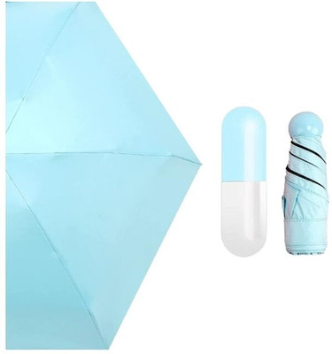 Tiwon Light And Beautiful Travel Capsul Umbrella Umbrella(Blue)