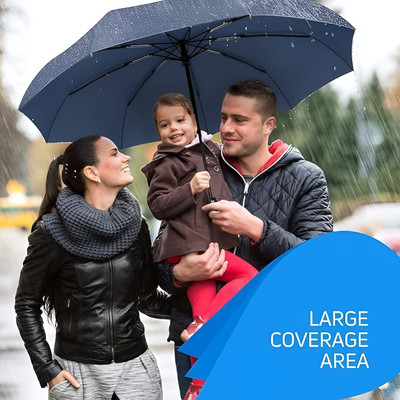 SKYTONE Manual Open and Close Windproof Large for Men,Women, Kids Umbrella(Blue)