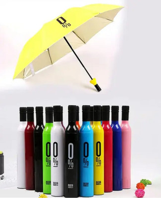 SHREESHAYAMTRADER Bottle Shape Mini Compact Foldable Umbrella Bottle35 Umbrella(Multicolor)