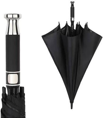 Vital Creations Large Long Stick Umbrellas/Waterproof Weather Proof/Unbreakable Chaata Umbrella(Black)