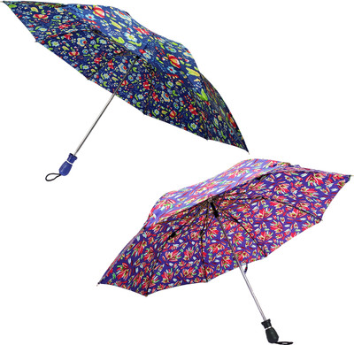 Rainpopson 2 Fold Umbrellas for Women & Men Pack of 2 Umbrella(Multicolor)