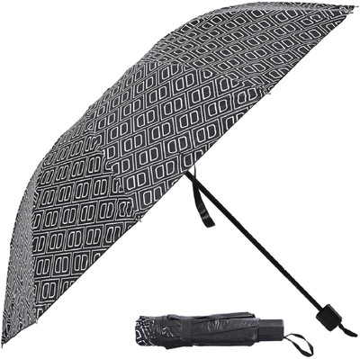 Flipkart SmartBuy 3 Fold Printed Rain Sun & UV Rays Protective Double Coated Manual Open Umbrella(Black)
