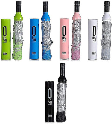 Kelso Double Layer Windproof Umbrella with Bottle Cover for UV Protection & Rain Umbrella(Multicolor)