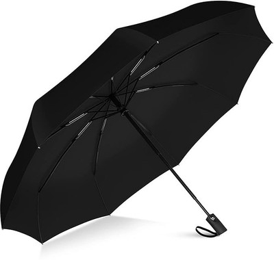 MERLAYN Automatic Open And Close 8-Ribs Umbrella | Safety From Sunlight And Rain - 1Pc Umbrella(Black)