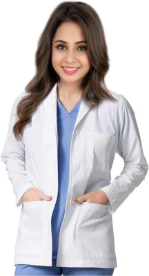 PRAGATI TRENDS Lab Coat(Cotton Polyester Blend)