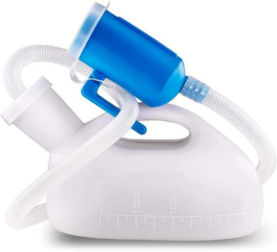 Carent PeeWell 2in1 for men Urinal Kit urine collector Kit Urine Pot(2000 ml White)