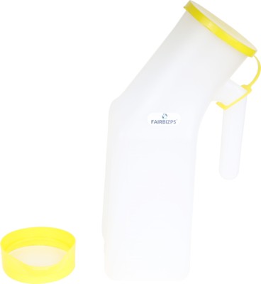 FAIRBIZPS Urinal Pot Portable And Safe Plastic Urine Pot With Cap Urine Bottle (1000ML) Urine Pot(1000 ml White)