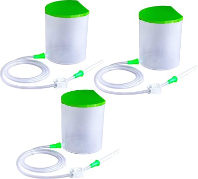 LISAMED Adults Reusable & washable Enema kit for Home use with Instruction (Pack of 3) Urine Pot(1000 ml Multicolor)