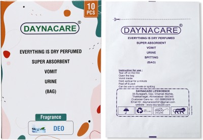 DAYNACARE Daynacare Vomit/Urine Bag,Motion Sickness Bag| Deo Fregrance|Pack of 10 Bags Vomit Bag(750 ml White, Blue)