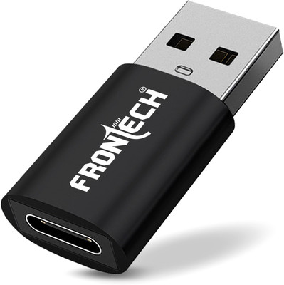Frontech Type-C to USB 3.0 Converter: High-Speed 5Gbps Data Transfer USB Adapter(Black)