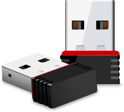VERITY 300Mbps Mini WiFi USB Adapter with Access Point Mode - Wireless Dongle for PC USB Adapter(Black & Red)