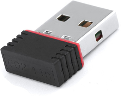 ANANYA WiFi Adapter, Receiver 950mbps, Wireless Signal Strength 2.4GHz USB Adapter(Black)