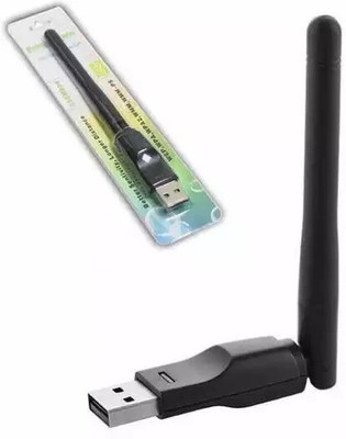 BALRAMA USB Antenna WiFi Dongle Adapter Receiver Wi-Fi Antena Set Top Box Dish PC TV DVR USB Adapter(Black)