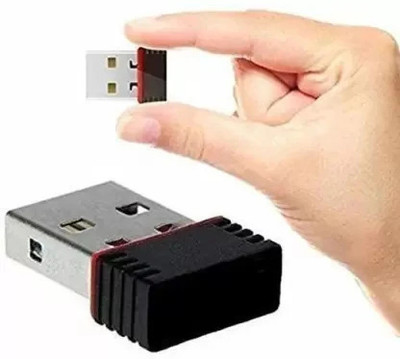 BALRAMA WiFi TENDA USB 2.0 1000 Mbps Mini Wireless USB Adapter 2.4GHz 802Wi-Fi Receiver USB Adapter(Black)