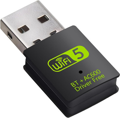 atdaraz USB WiFi Bluetooth Adapter, 600Mbps Dual Band 2.4/5Ghz Wireless Network Receiver USB Adapter(Black)