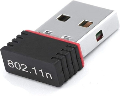 SanRoc USB WiFi Receiver Upto 950 Mbps Wireless Network Card WiFi Dongle for Desktop PC USB Adapter(Black, Red)