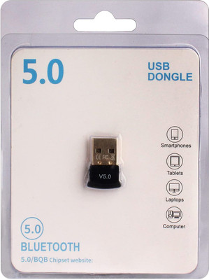 NEXZIA Bluetooth USB Adapter BT Version 5.0 Office Connector Device for PC Laptop USB Adapter(Black)