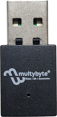 Multybyte DVR Supported AC300 Mbps USB WiFi Dongle for PC/Laptop | High-Speed Wifi Adapter USB Adapter(Black)
