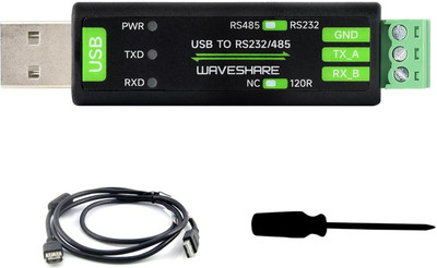 RyzCare USB to RS485/RS232 Serial Converter USB Adapter(Black)