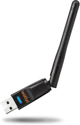 LeoXsys Wireless USB Wi-Fi Adapter LAN Card with External Antenna - Desktop USB Adapter(Black)
