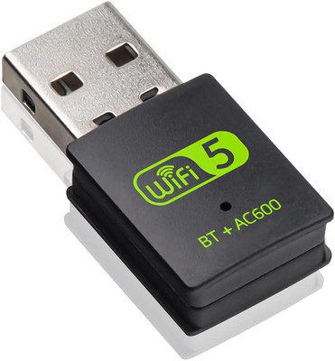 Sancy Wifi with Bluetooth 5.0 2 in 1 for Computer, Laptop, Desktop USB Adapter(Black)