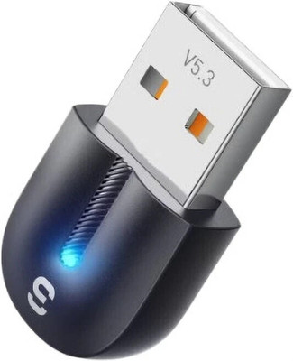 ESSAGER Bluetooth 5.3 adapter for pc Supports Windows 11/10/8.1/7 for Desktop, Laptop, USB Adapter(Black)