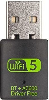 Sancy 2 in 1 USB Dual WiFi /Bluetooth 4.2 Adaptor 150Mbps Band 2.4 Ghz USB Dongle USB Adapter(Black)