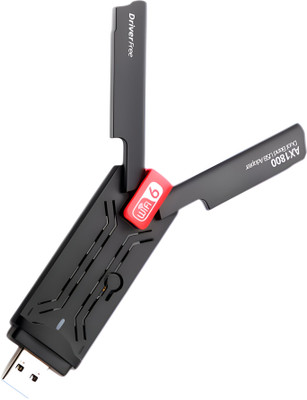 Techsync AX1800F WiFi 6 USB Adapter, 1800Mbps, Dual Band, Foldable Antennas, Win 10/11 USB Adapter(Black)