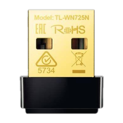 TP-Link TL-WN725N Wi-Fi Receiver 150 Mbps Wireless Nano USB Adapter(Black)