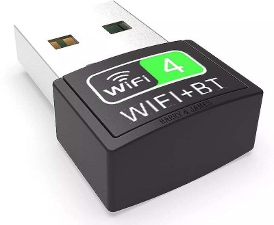 RuhZa Mini USB WiFi Wireless Adapter Bt 4.2 150Mbps WiFi Dongle Network Card All Windows 10/8/7/XP, Mouse, Keyboard, Headset, Speaker Laptop Accessory(Black)