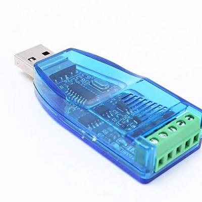 TECHGEAR DC 5V Industrial CH340 USB to RS485 Converter Communication Module USB Adapter(Blue)