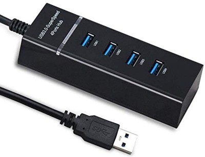 TERABYTE 4 Port USB HUB SuperSpeed 3.0 Portable Mini-Hub For Pendrive, Mouse, Keyboards, USB Adapter(Black)