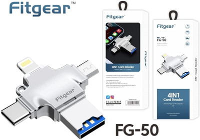 RETRACK FG-50 4IN1 USB 3.0 Micro SD to USB Card Reader USB for Lightning Adapter USB Adapter(White)