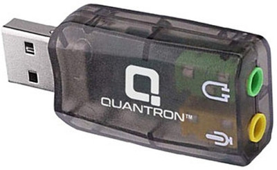 Quantron USB Sound Card For Laptop/PC/TV USB Adapter(Black)