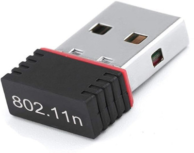 Sancy Mini WiFi USB Dongle Adapter – Up to 150 Mbps Wireless LAN Receiver for Laptop USB Adapter(Black)