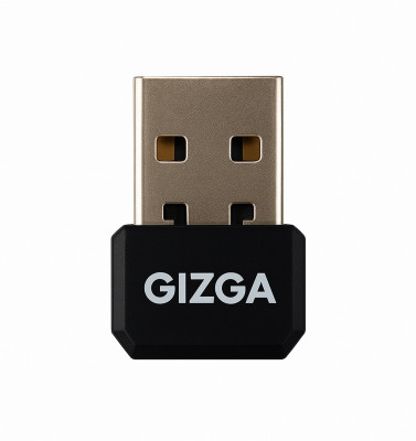 Gizga Essentials 150 Mbps USB WiFi Receiver for PC/Laptop, Nano Dongle, USB 2.0 Windows USB Adapter(Black)