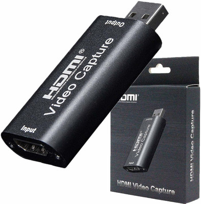 BALRAMA HD 1080P 60fps Video Capture Card USB 2.0 for PC Game Live Streaming, Recording USB Adapter(Black)
