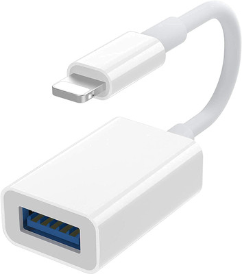 VOOCME Lighning to USB Camera Adapter, USB 3.0 OTG For iPhon/i-Pad to Conct Card Reader USB Adapter(White)