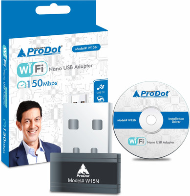 PRODOT 150Mbps 2.4GHz USB WiFi Adapter, Nano WiFi Dongle USB Adapter(Black)