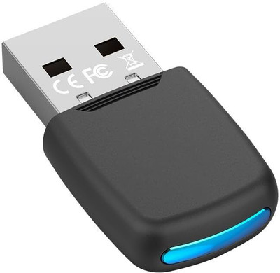 UNIGEN USB WiFi 6 Adapter for Desktop PC | 300Mbps 2.4GHz LED External Network Card USB Adapter(Black)