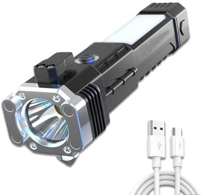 FITUP Super Torch Multifunctional Emergency Light Super Torch Led Light(Black)