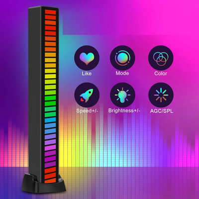Xydrozen Desktop Table LED Rhythm Light Bar Smart Sensor Light