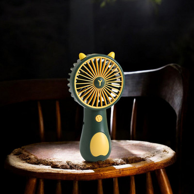 Gaiatop Rechargeable Mini Cute Handheld USB Fan(Green)