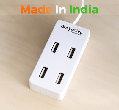 Suryonics - 4 Port USB Hub USB Hub(White)
